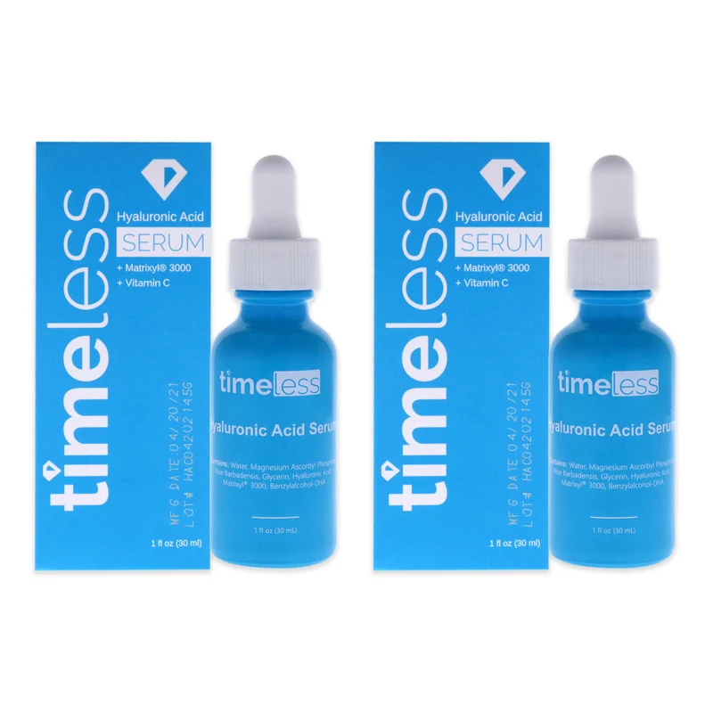 Timeless Hyaluronic Acid Vitamin C Serum by Timeless for Unisex - 1 oz Serum - Pack of 2 1 oz