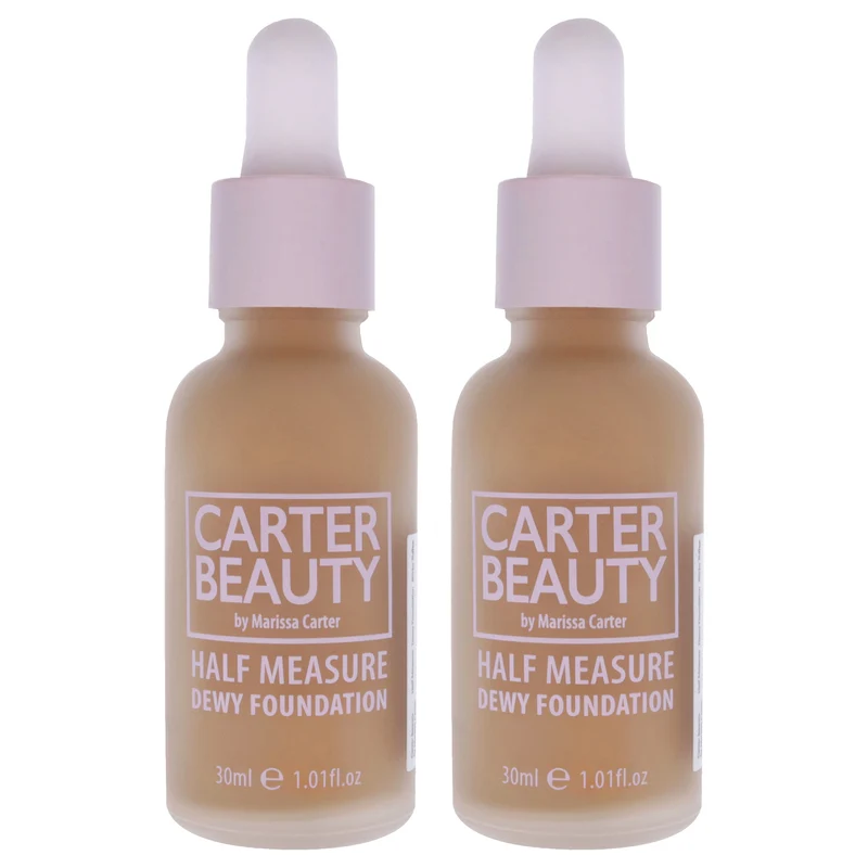 Carter Beauty Half Measure Dewy Foundation - Sticky Toffee by Carter Beauty for Women - 1.01 oz Foundation - Pack of 2 1.01 oz