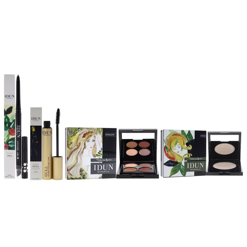 Rímel Idun Minerals Gull 010 Black Com Delineador 104 Aska