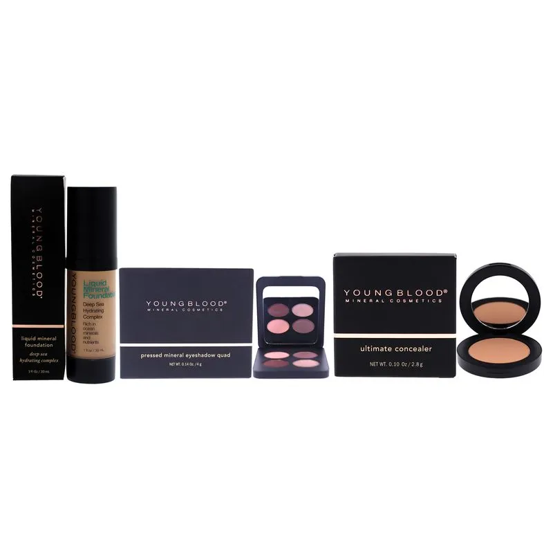 Sombra De Olhos Quad Youngblood Pressed Mineral Com Base Líquida
