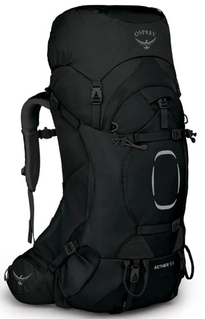 OSPREY AETHER 55 II turistički ruksak, crni S/M