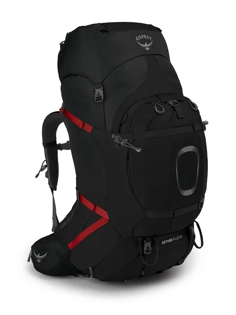OSPREY AETHER PLUS 85 turistički ruksak, crni L/XL
