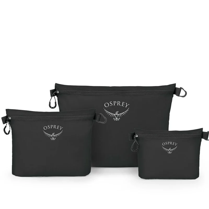 Ultralight Zipper Sack Set, Black Black / OS 3PK
