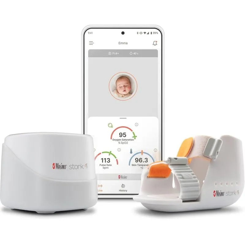 Monitor Inteligente De Bebe Masimo Stork Vitals Com Meia
