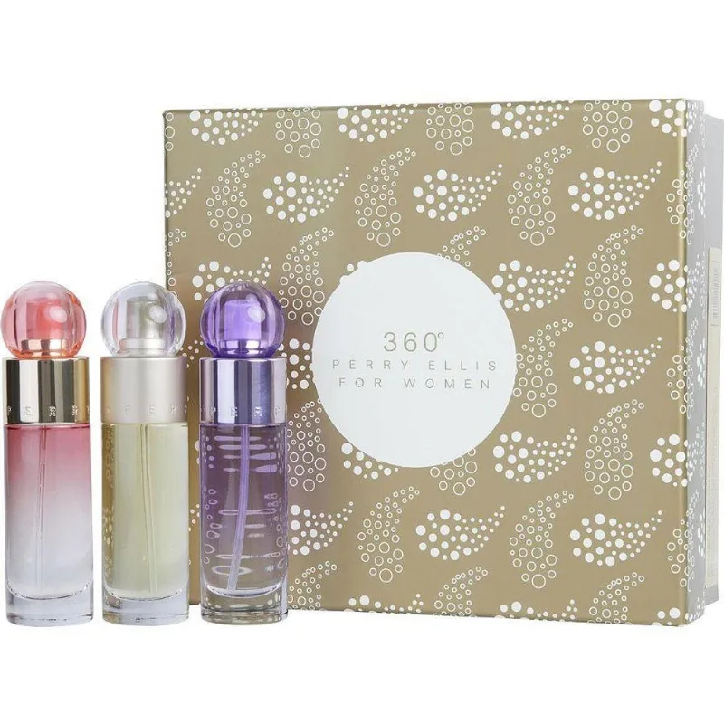 Cx De Presente Feminino Perry Ellis 360 Variety Perry Ellis Perry Ellis 360 Eau De Toilette + Perry Ellis 360 Coral Eau De Parfum + Perry Ellis 360 P