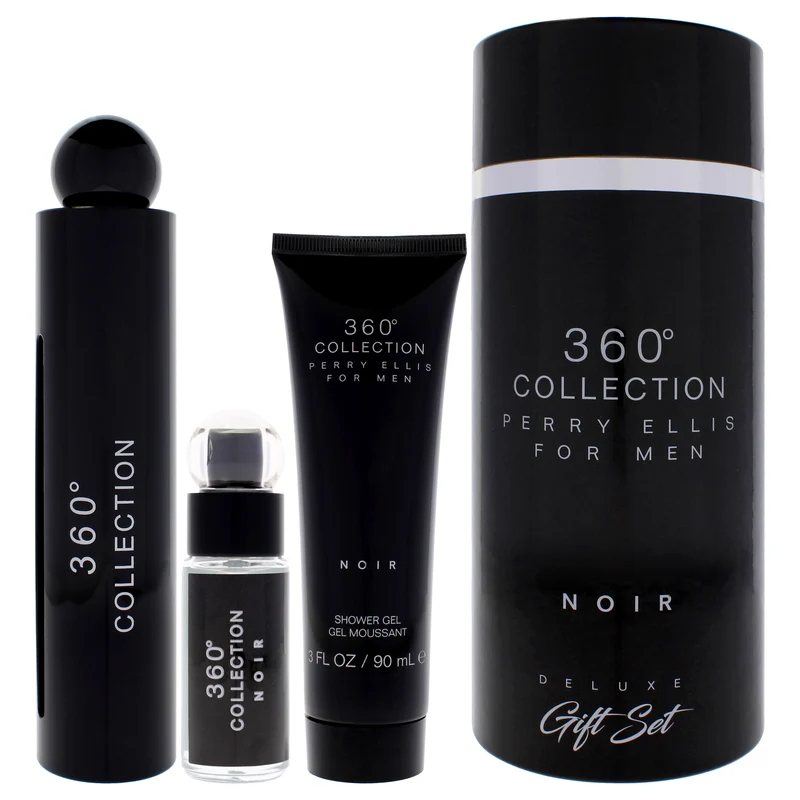 Perry Ellis 360 Black by Perry Ellis for Women - 3 Pc Gift Set 3.4oz EDP Spray, 0.25 EDP Spray (Mini), 3oz Shower Gel 3 Pc Gift Set