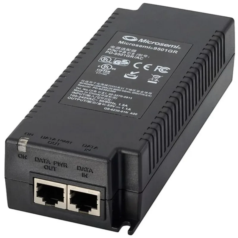 Microsemi Inyector PoE Gigabit 60W 802.3at 1 Puerto - PD-9501GRAC