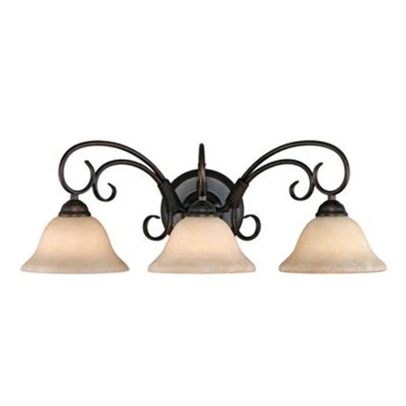 Golden Lighting 8606-BA3 RBZ-TEA 3 Light Homestead Bathroom