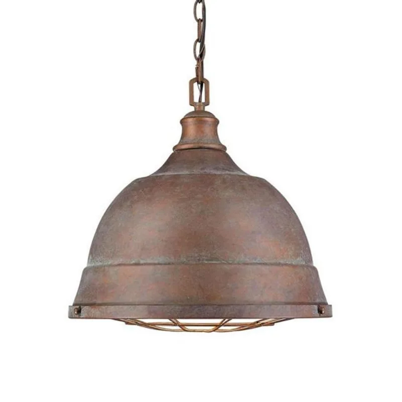 Golden Lighting Bartlett CP Copper Patina Multi-Light Transitional Dome Pendant