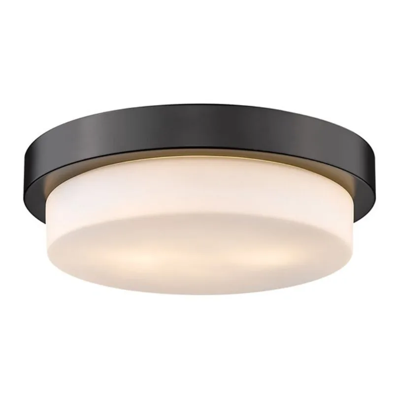 Golden Lighting Versa Flush Mount Light - 13-in - Black