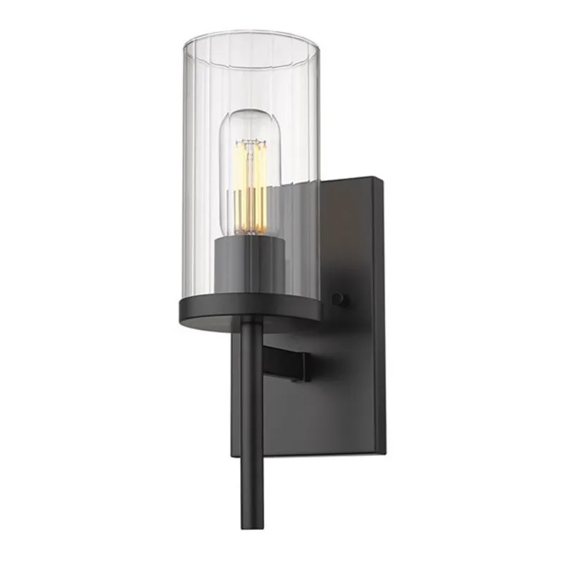 Golden Lighting Winslett 1-Light Wall Sconce - 4-in - Black