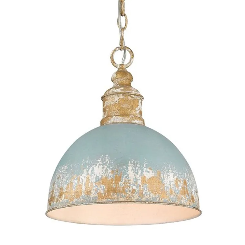 Golden Lighting Smyth Blk Matte Black Rustic 3-Light Pendant Light