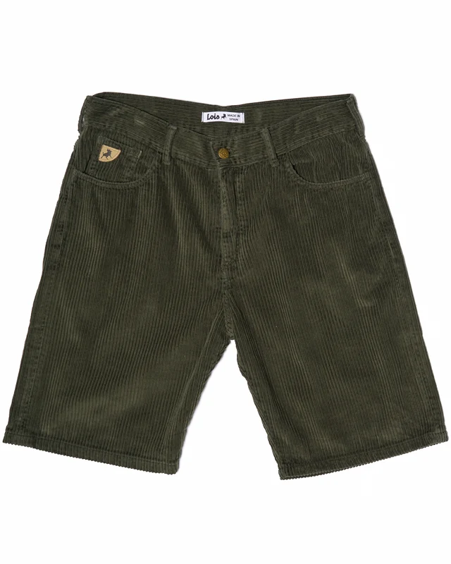 Lois Pepe Jumbo Cord Shorts Dark Green W38
