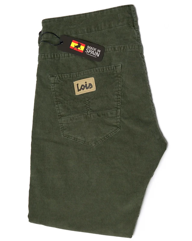 Lois Sierra Needle Cords Olive Green W40 L34