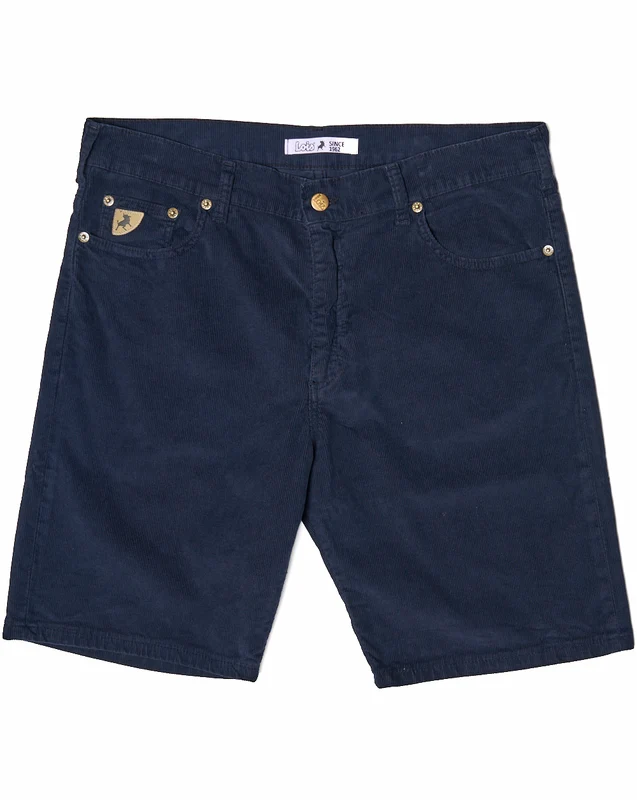 Lois Pepe Needle Cord Shorts Navy W34