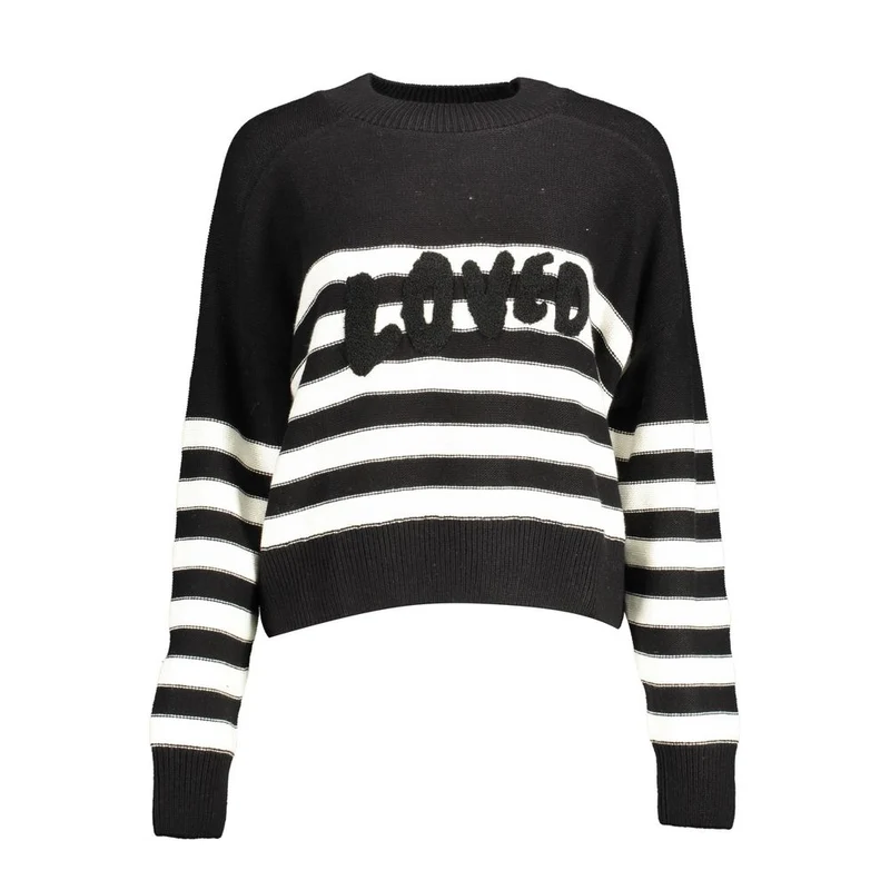 Desigual Black Cotton Women Sweater XL