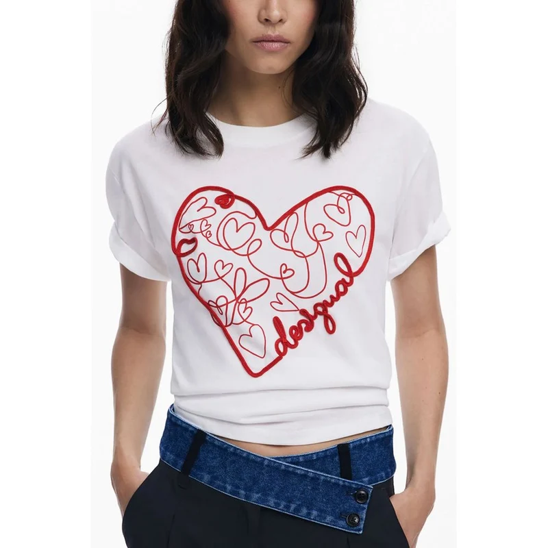 Desigual Bianco Cotton Women's T-Shirt XS