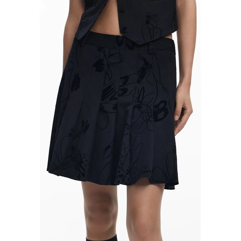 Desigual Black Polyester Women Skirt M