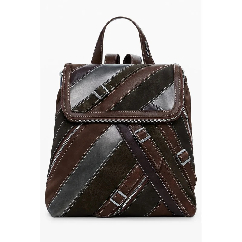 Desigual Marrone Poliuretano Women Backpack