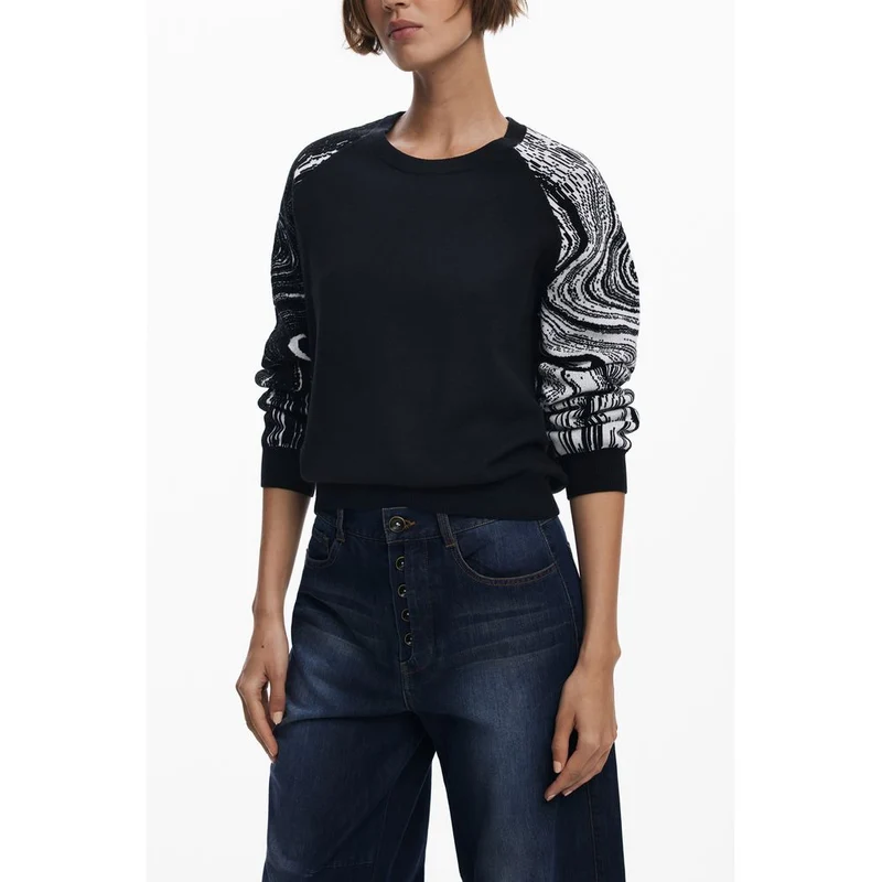 Desigual Black Polyester Women Sweater XS