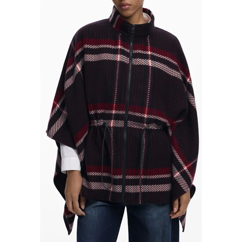 Desigual Black Polyester Women Poncho One Size