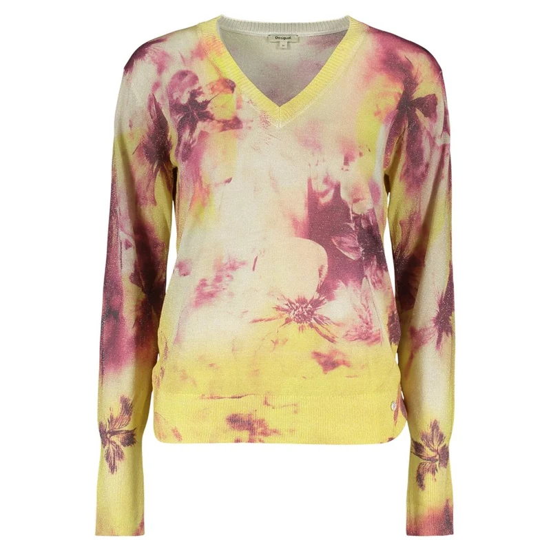 Desigual Giallo Viscosa Womens Sweater XS