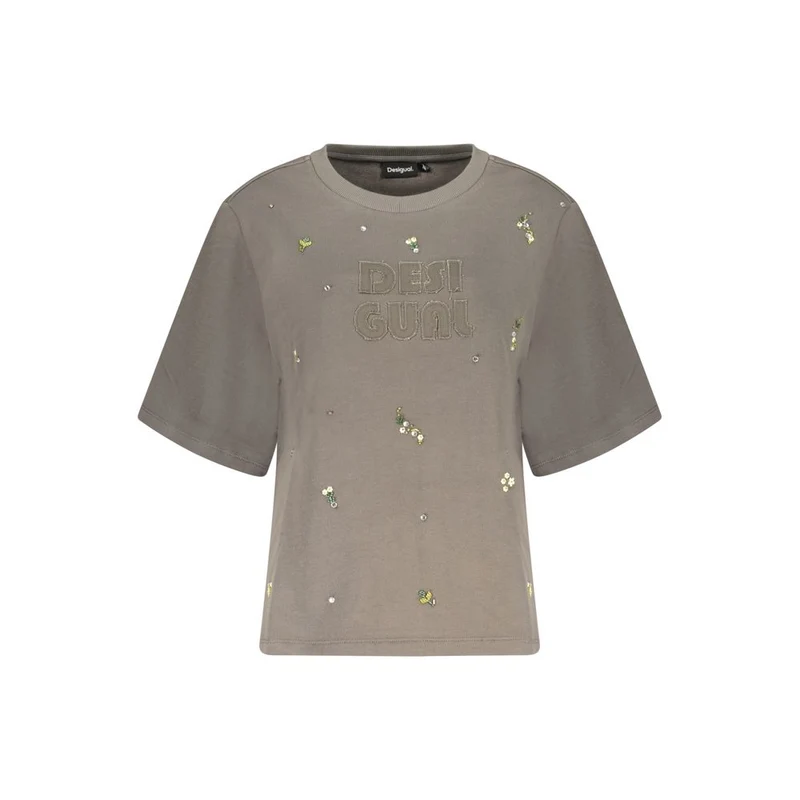 Desigual Grigio Cotton Women Sweatshirt XS