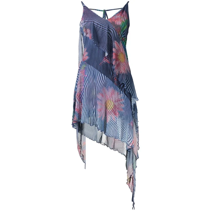 Desigual Blue Polyester Womens Dress L