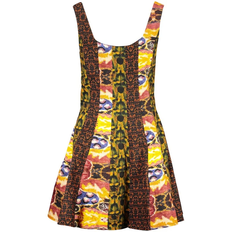 Desigual Giallo Cotton Women Dress XS