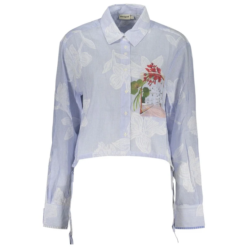 Desigual Azzurro Cotton Women Shirt S