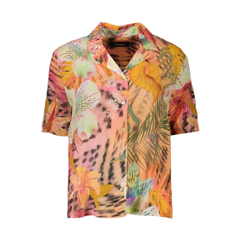 Desigual Orange Viscose Women's Shirt XS