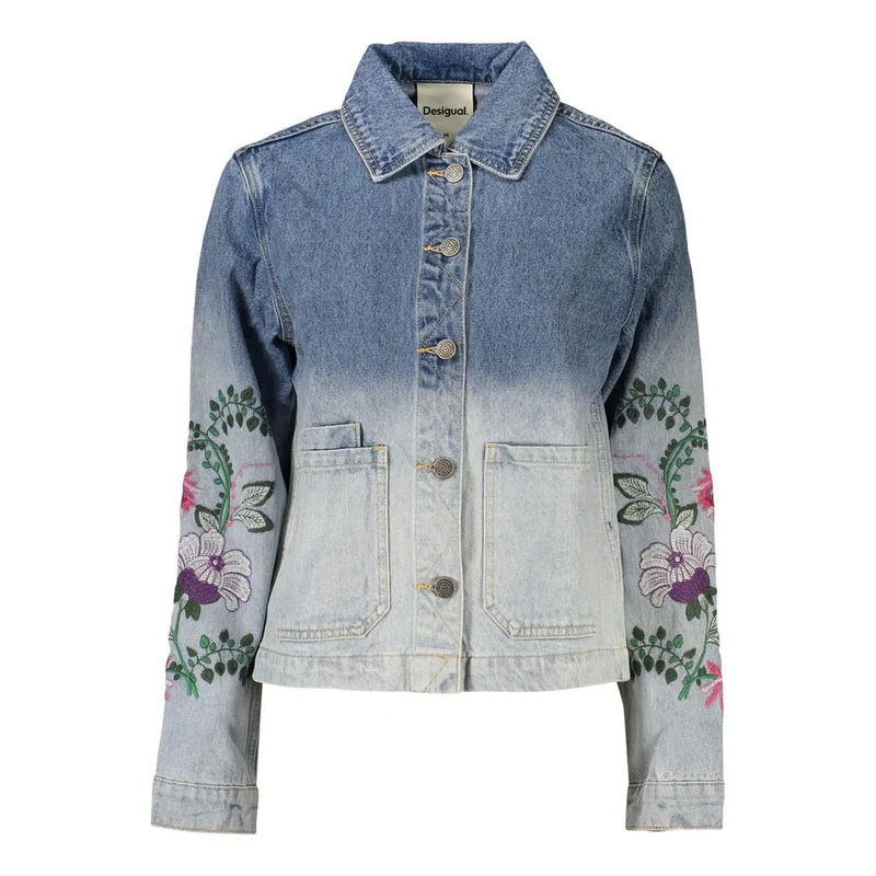 Desigual Blue Cotton Women's Jacket S