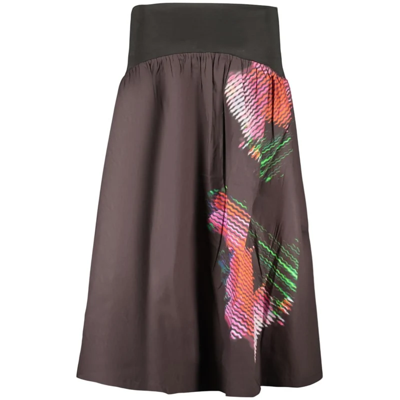 Desigual Black Cotton Women Skirt M