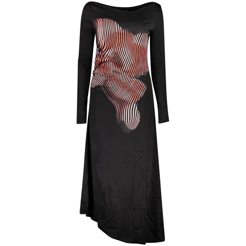 Desigual Black Viscose Women Dress M