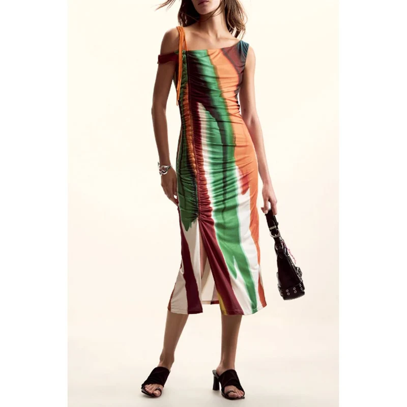 Desigual Marrone Polyester Women Dress XS