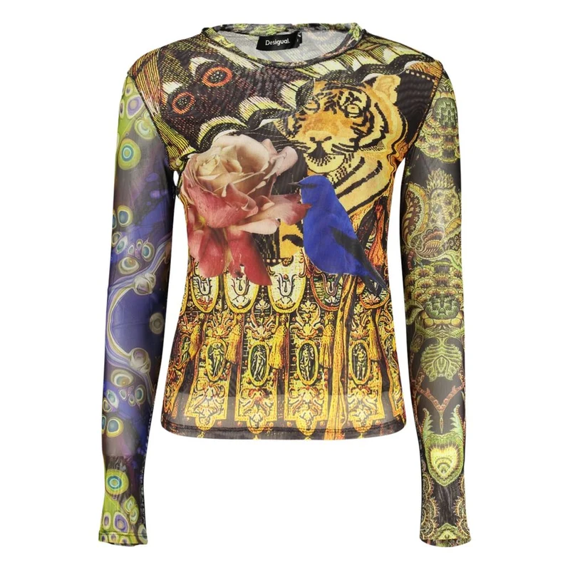 Desigual Yellow Polyester Women T-Shirt S