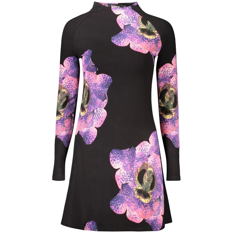 Desigual Black Viscose Women's Dress L