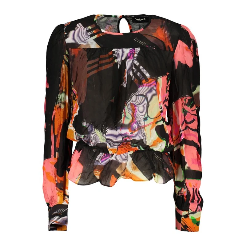 Desigual Black Viscose Womens Shirt XL