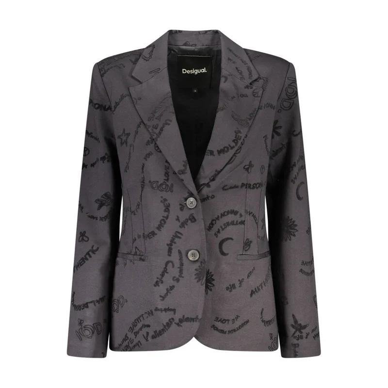 Desigual Nero Viscose Women Jacket M