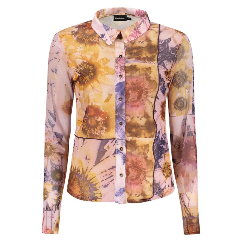Desigual Pink Polyester Womens Shirt XL