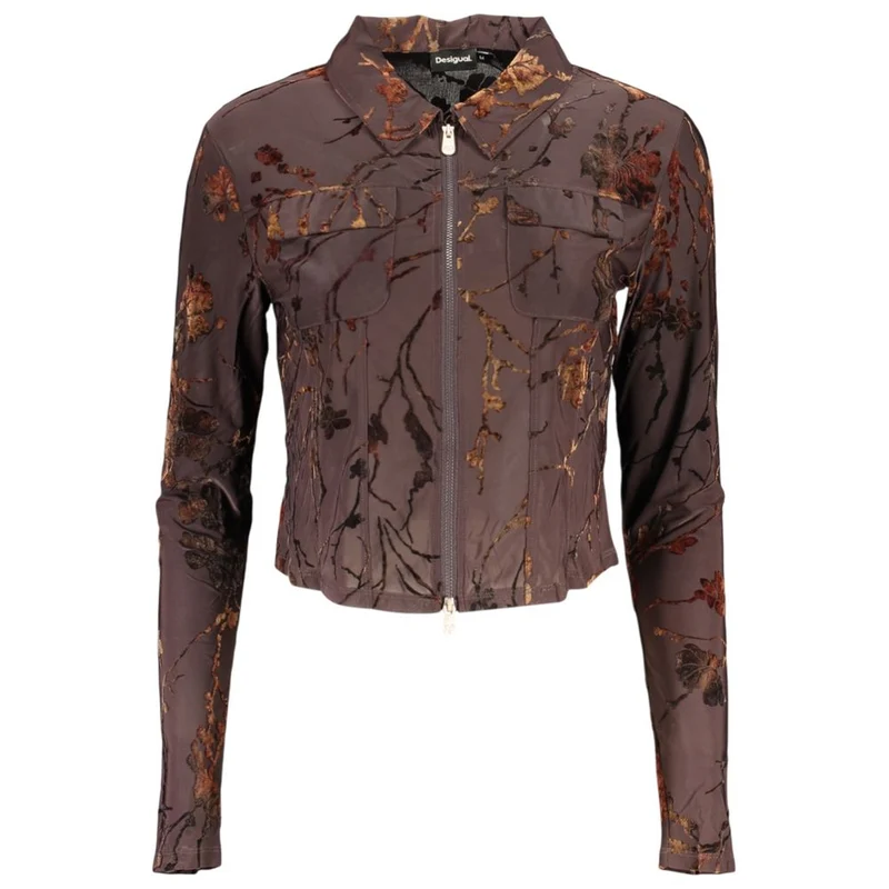 Desigual Brown Polyester Women's Sweater XL