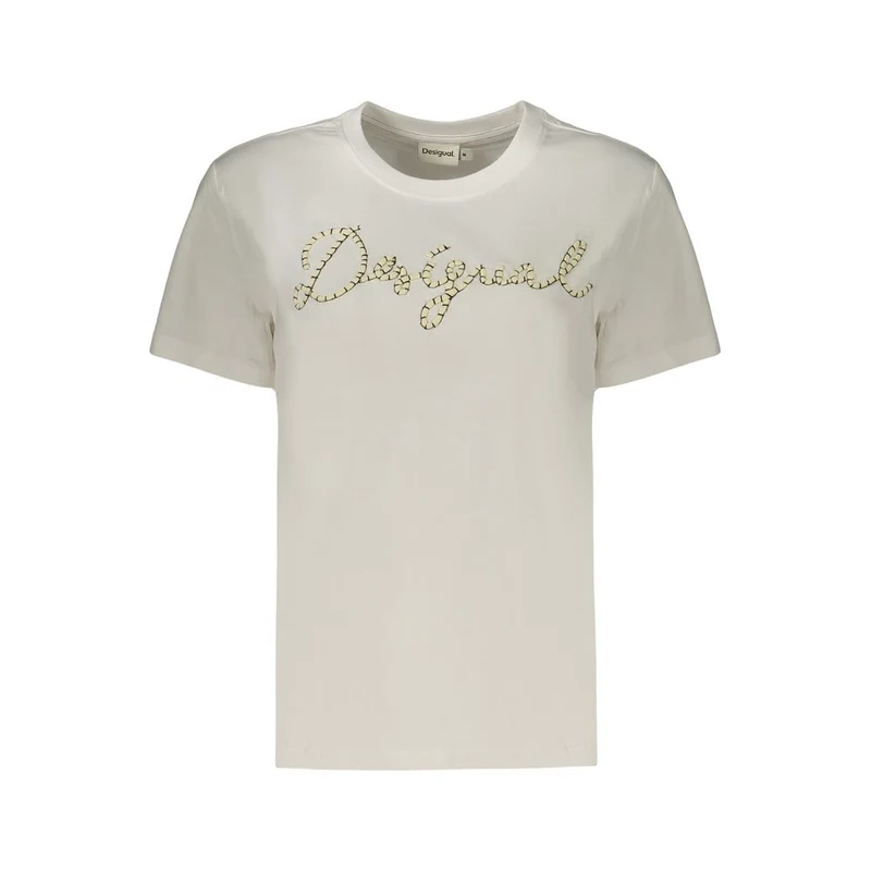 Desigual White Cotton Women's T-Shirt M