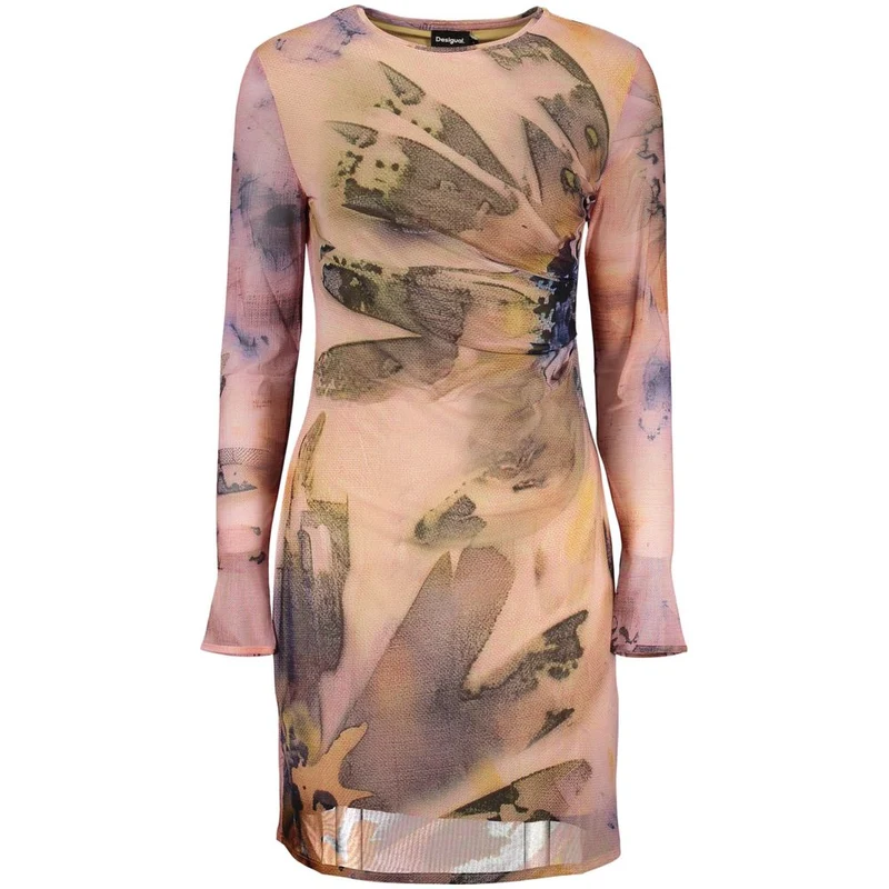 Desigual Pink Polyester Women's Dress M