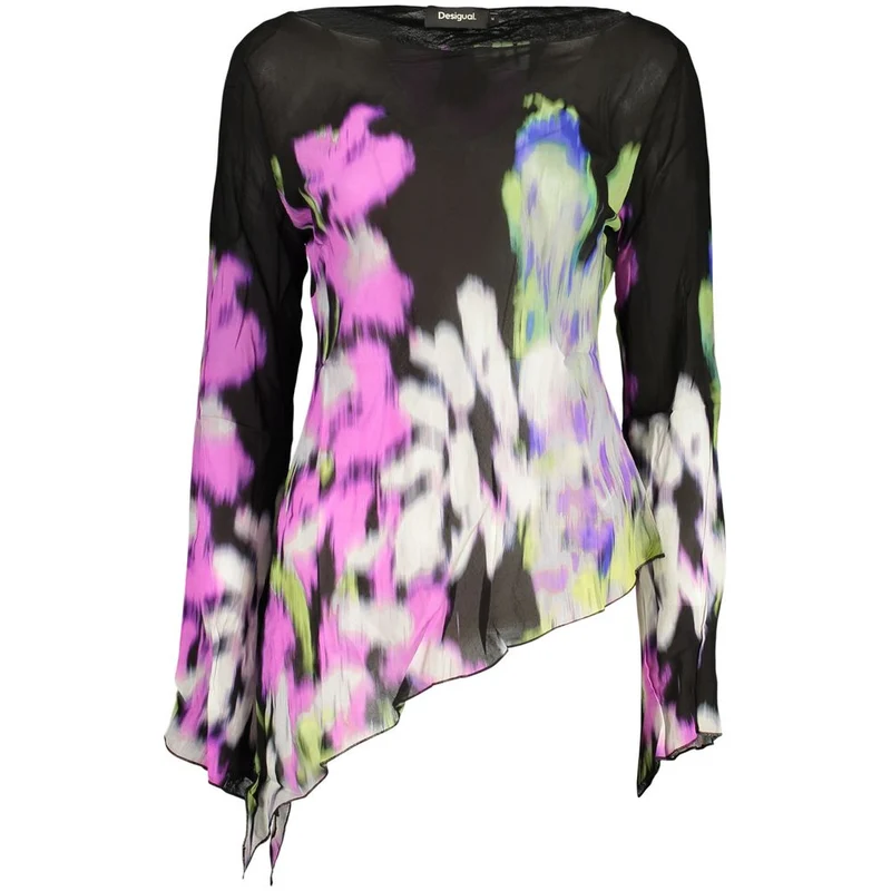 Desigual Black Viscose Women's T-Shirt S