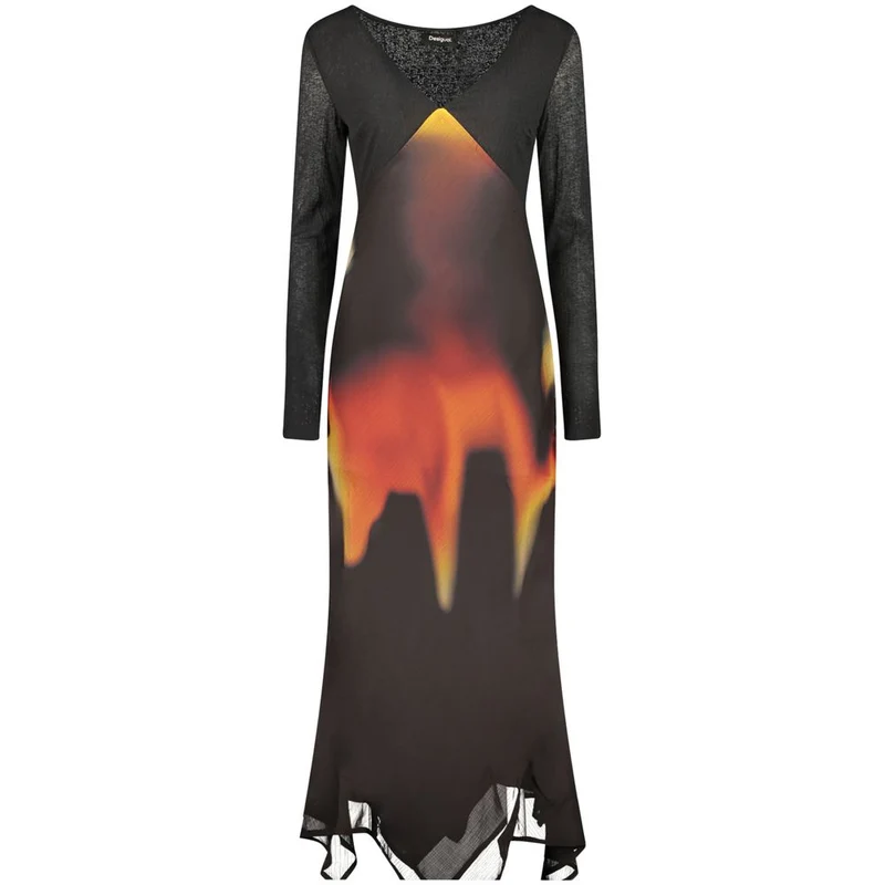 Desigual Black Polyester Women's Dress S
