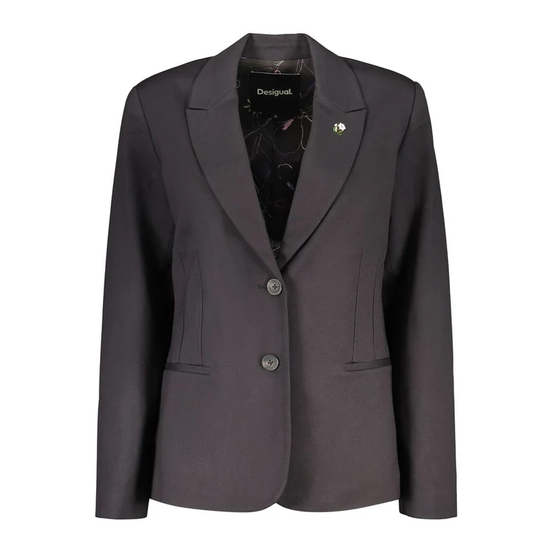 Desigual Black Viscose Womens Jacket L