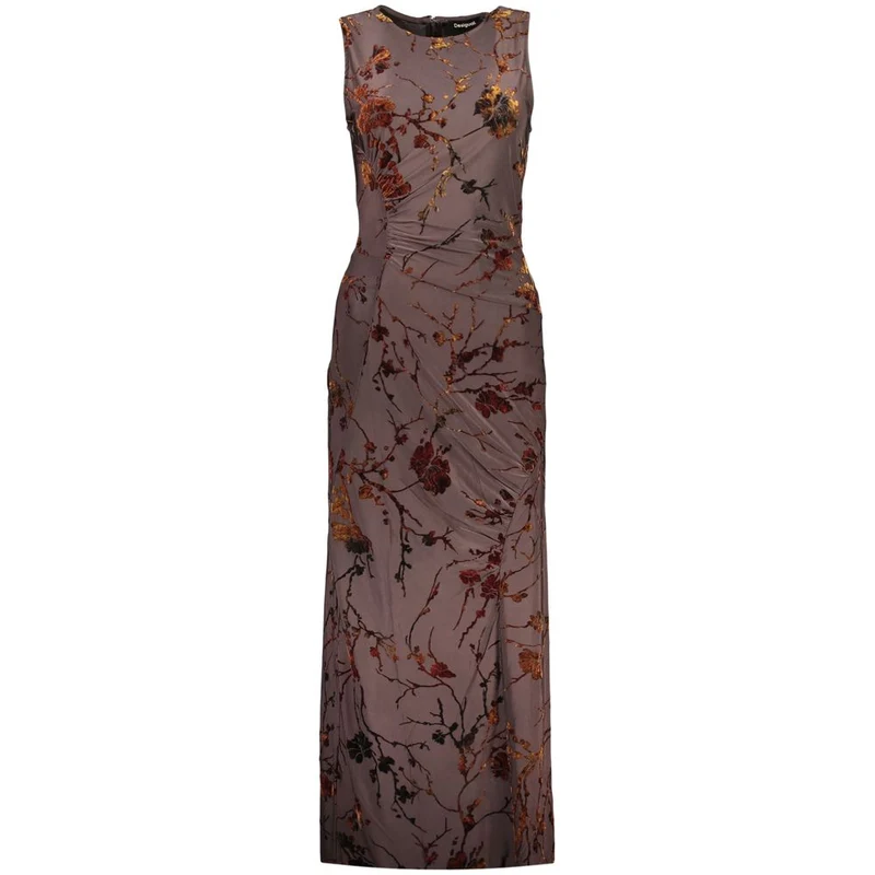 Desigual Brown Polyester Women's Dress L