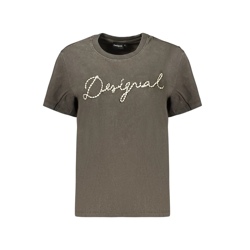 Desigual Gray Cotton Women's T-Shirt XS