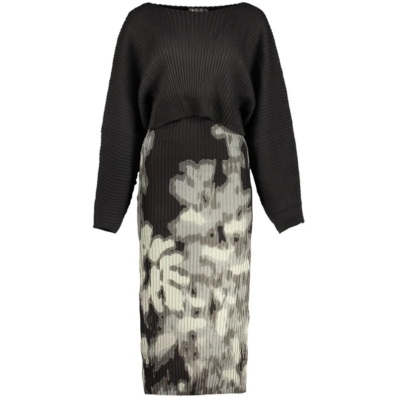 Desigual Black Viscose Womens Dress XS
