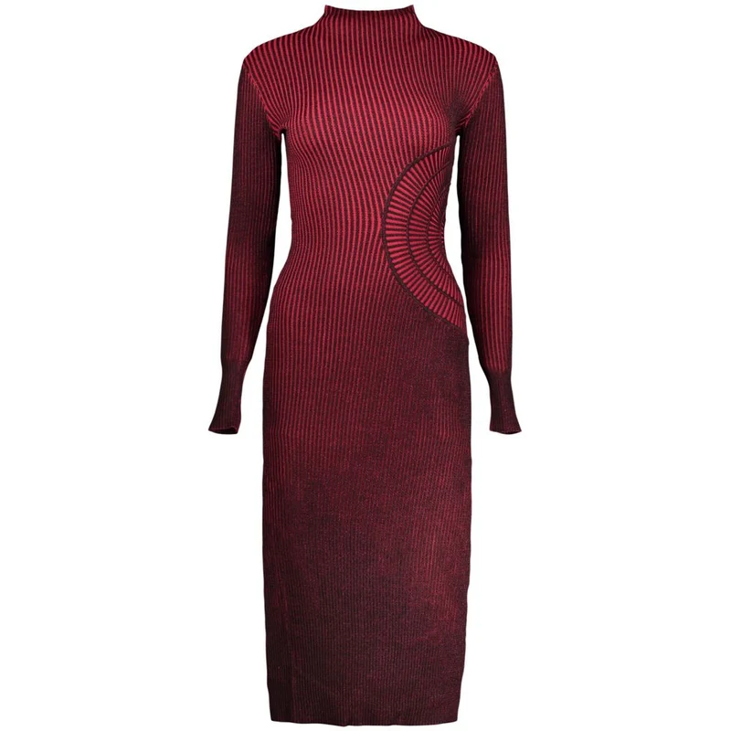 Desigual Red Viscose Womens Dress S